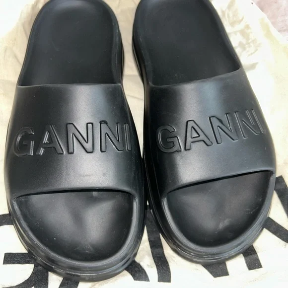 GANNI Black Slides sandals - Picture 3 of 5